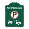 Signmission No Parking No Parking and Tow Truck, Green & White Aluminum Sign, 18" x 24", GW-1824-23818 A-DES-GW-1824-23818 - alternate 1